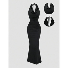 F 40551 Halter slim fit dress �Ҳ���������ȹ�羳����ͨ��