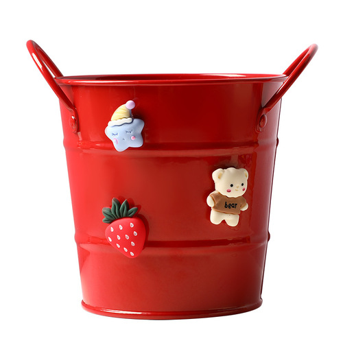 Creative pen holder, high-looking Internet celebrity student desktop storage box, makeup brush storage box, large-capacity iron storage basket