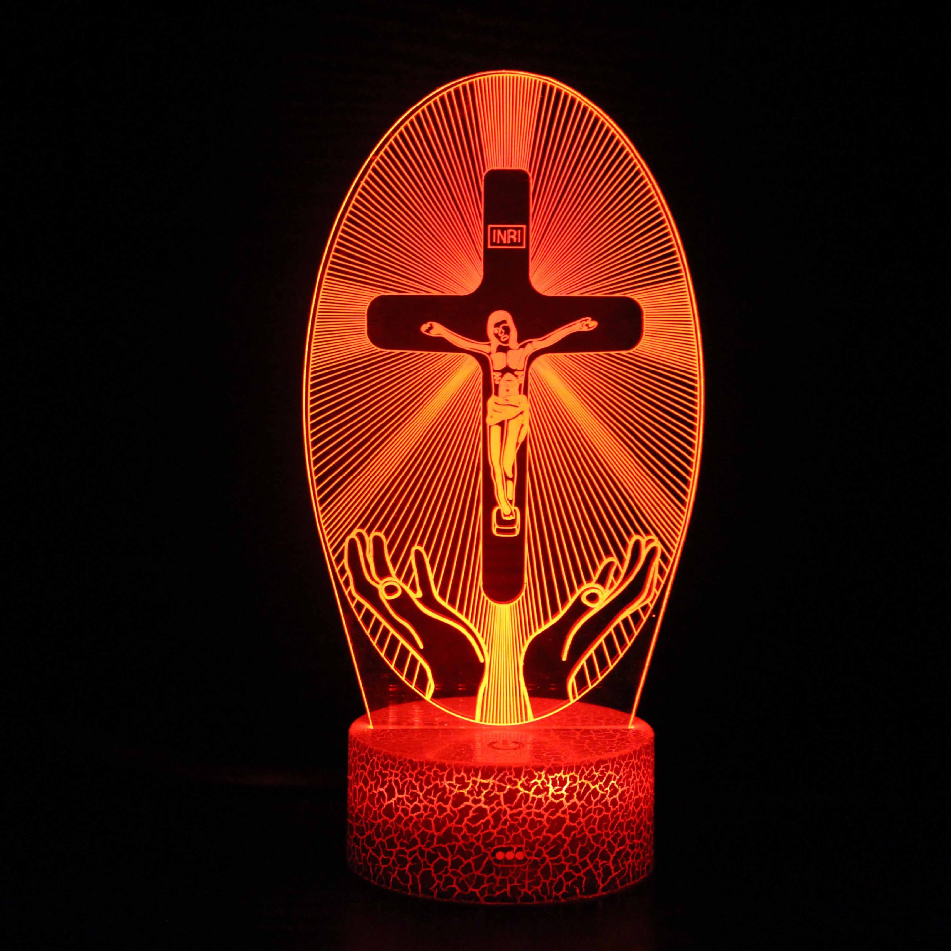Luz de noche LED personalizada Jesús Virgen Ángel serie lámpara de mesa regalo creativo acrílico 3D noche luz al por mayor