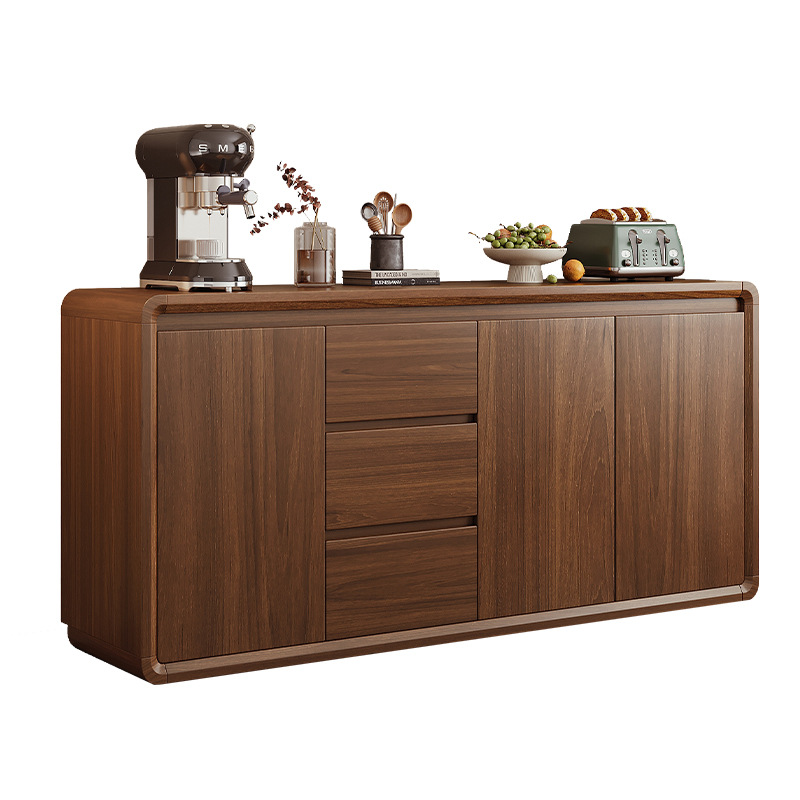 Gabinete lateral contra la pared Gabinete de almacenamiento integrado Gabinete de madera maciza Gabinete de almacenamiento Gabinete de té para el hogar Gabinete de almacenamiento para la sala de estar Gabinete bajo