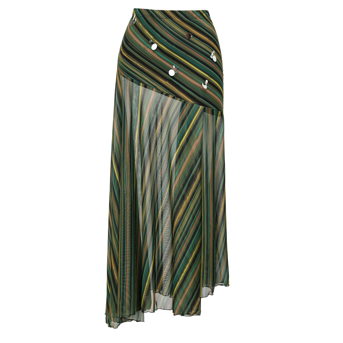 Women's One-piece Swimsuit With Sequin Color Blocking And Stripes_voghion.com