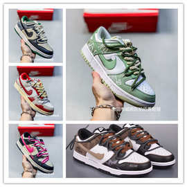 莆田鞋纯原SB Dunk Low解构麻绳绑带中国风运动百搭板鞋熊猫黑绿