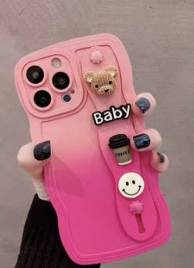 Simple gradiente de color a juego iPhone14 borde ondulado 13Promax para Apple 12/11 caja del teléfono 6/7GE suave