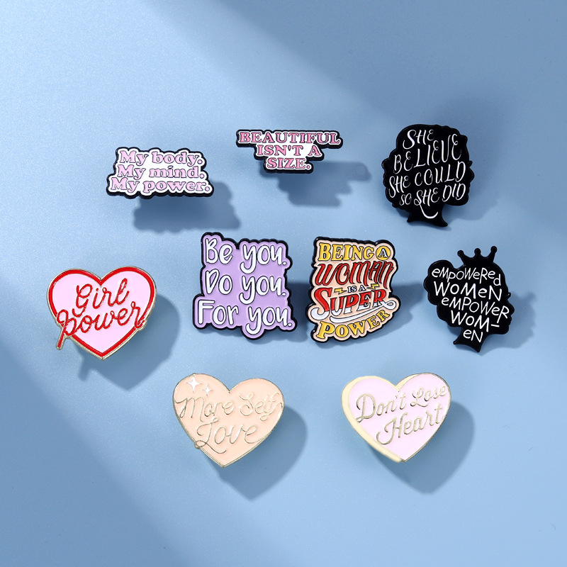 Fashion Letter Heart Shape Alloy Plating Unisex Brooches display picture 4