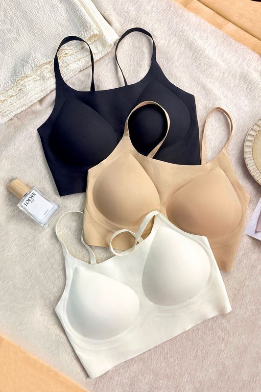女性用リキッドファンデーション下着、シームレス、通気性、大きな胸、プッシュアップ、副胸縮小、たるみ防止、スポーツインビジブルブラ、薄型|undefined