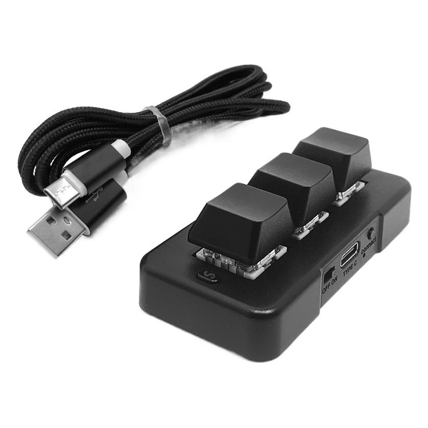 Mini teclado botón mecánico personalizado juego diseñador de oficina edición macro programación pesca inalámbrica artefacto