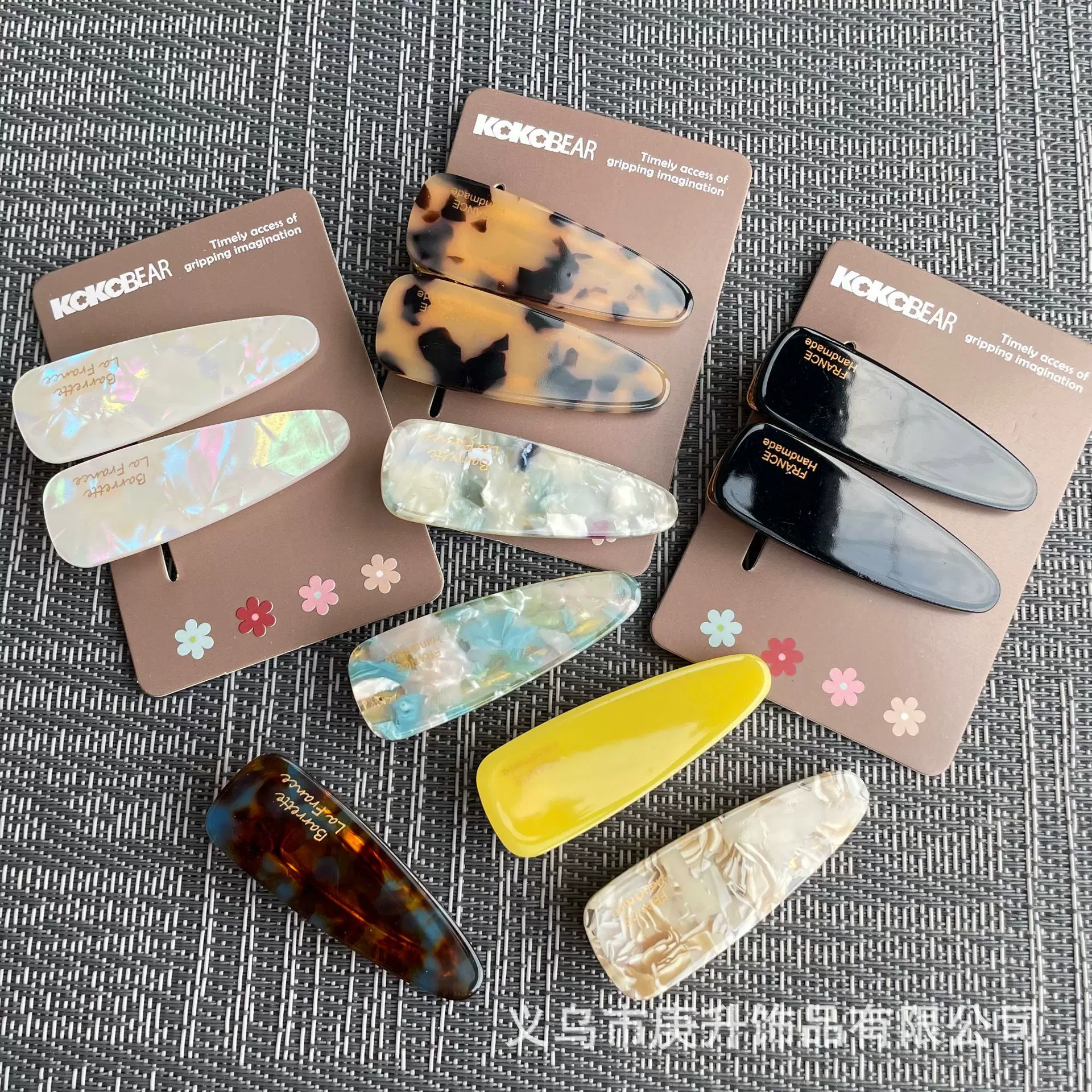 女士高级感碎发夹醋酸一字夹前额高端精致鬓角发夹漂亮侧边刘海夹