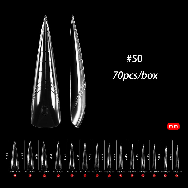 70/140片短猫爪水晶延长甲模快速光疗美甲水晶甲模多款式盒装|undefined