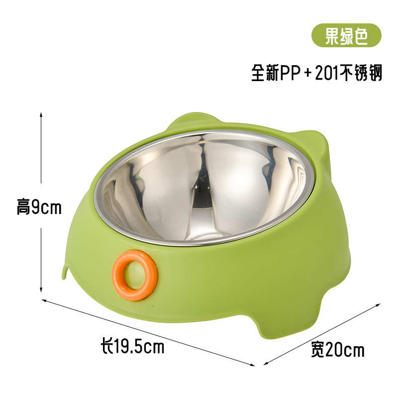 Taco para gatos, tazón para perros, acero inoxidable, tazón para perros de gran capacidad, tazón para mascotas antideslizante, tazón para mascotas de 15 °, tazón para gatos de cuello
