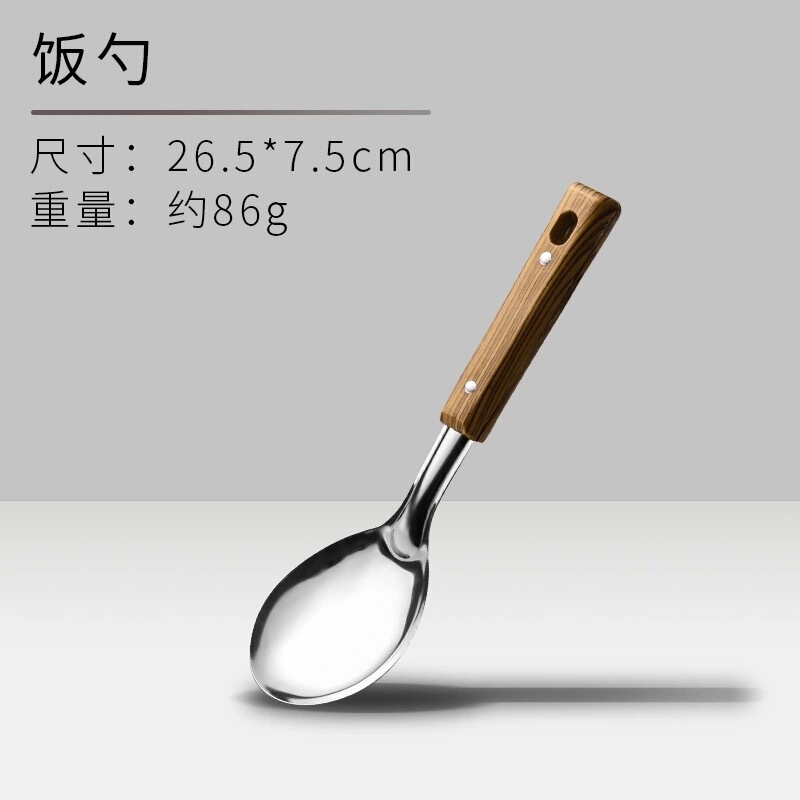 厚いステンレス家庭用キッチンは木目の取っ手のようです。|undefined