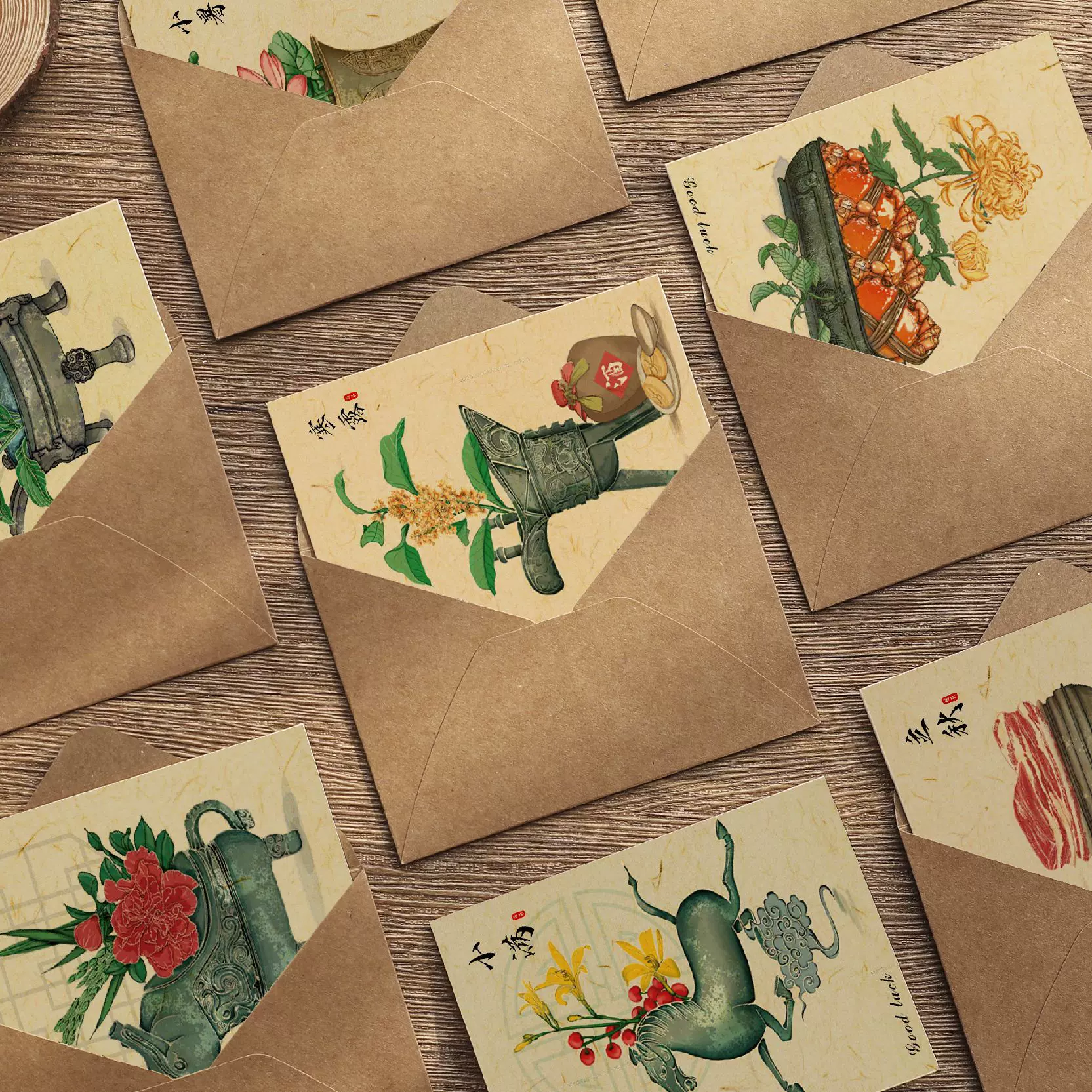 定制贺卡简约Ins风祝福系列套装创意时尚高档手写祝福空白明信片