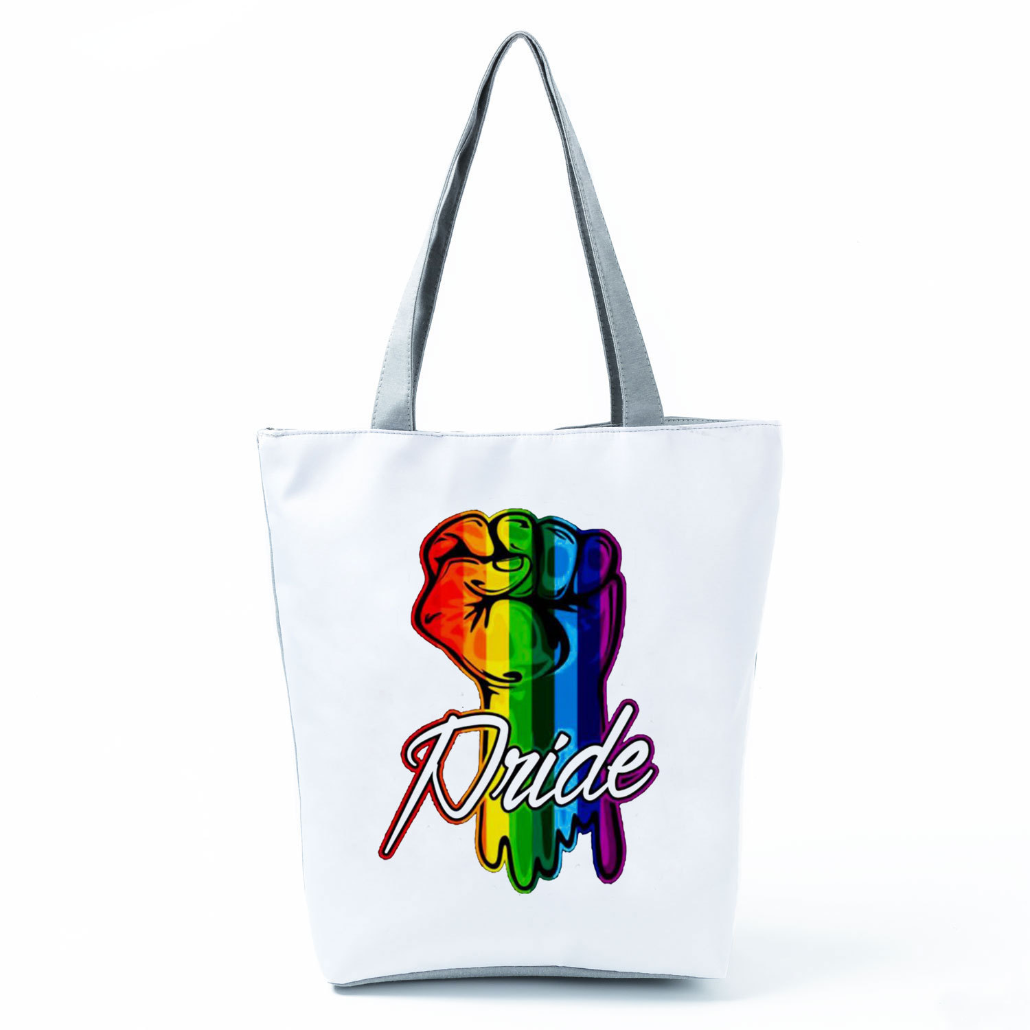 Title 14, Borsa a tracolla casual con stampa Rainbow Engl...