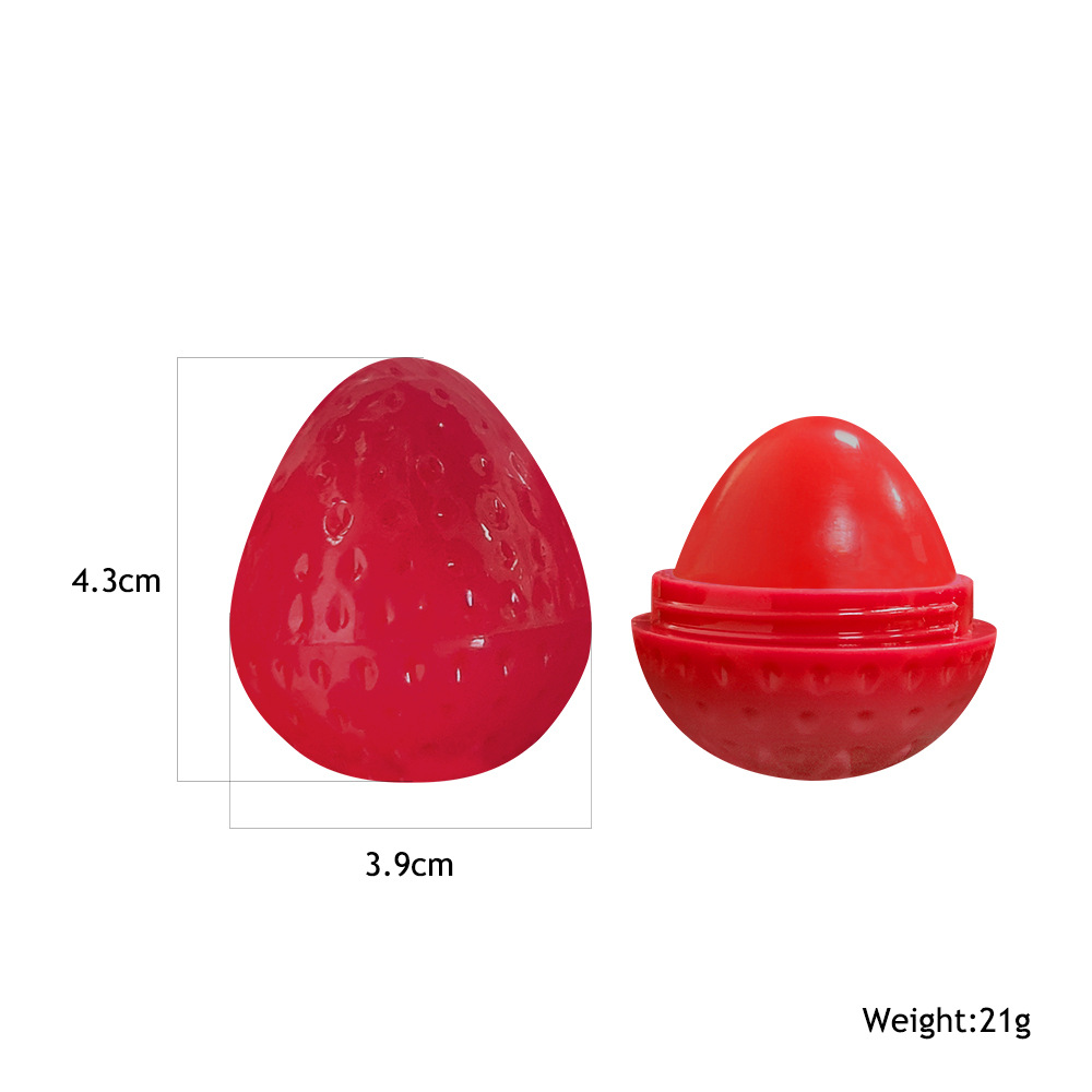 Cross-border best-selling hydrating and nourishing strawberry lip balm, moisturizing lip balm, fruit-flavored lip gloss cosmetics and makeup wholesale in Europe and America undefined