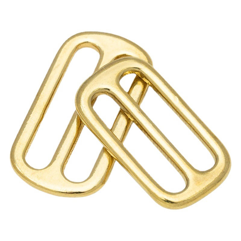 High-end leather carving handmade leather accessories pure copper Japanese ring brass Japanese adjustable buckle pure copper in stock wholesale