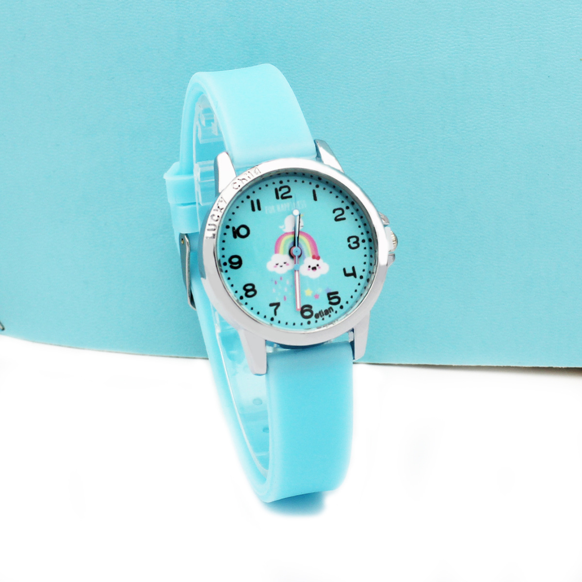 Student Cute Children Rainbow Watch Girl Digital Silicone Fashion Watch One Piece