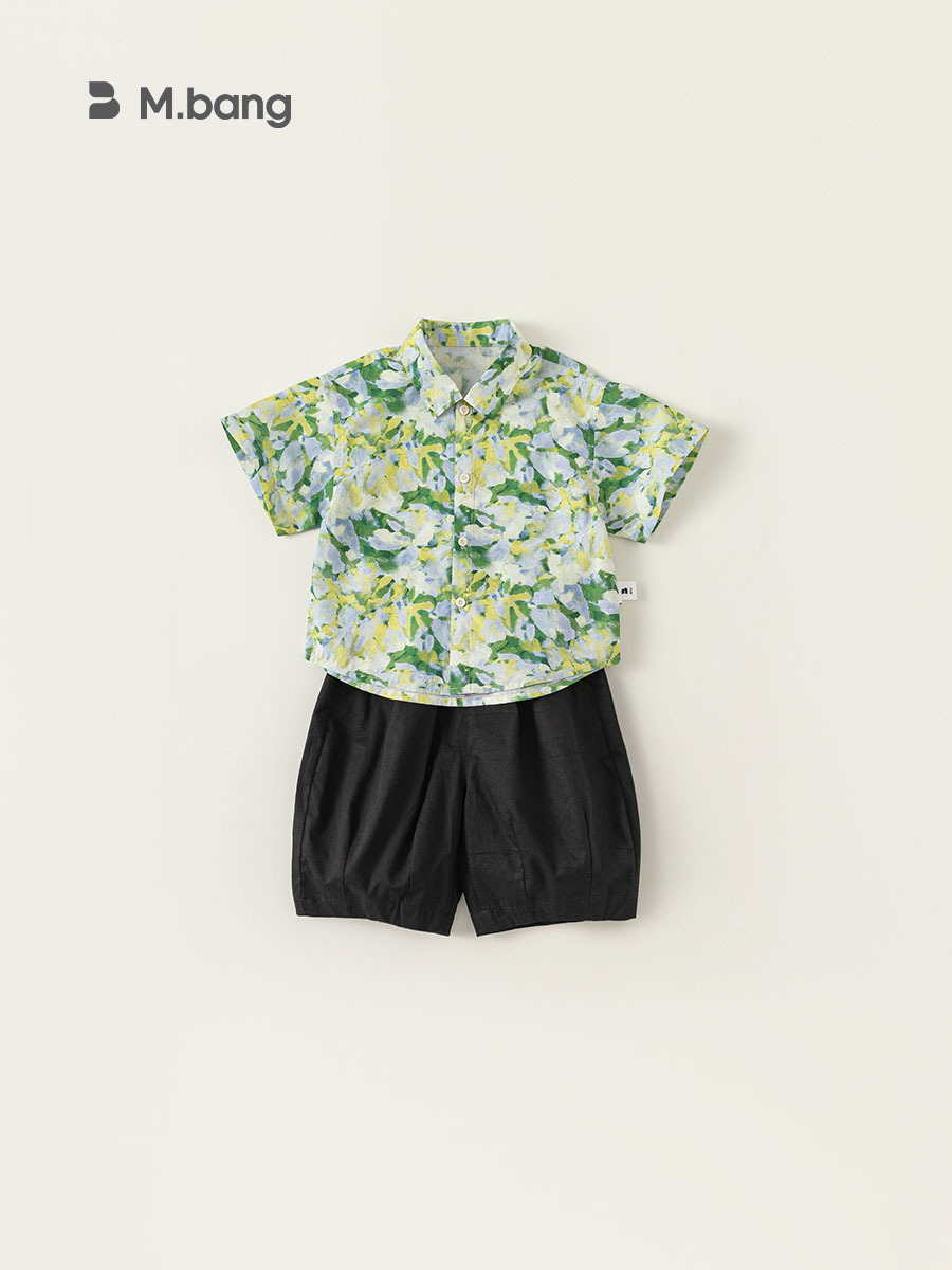 Ropa Infantil Youbao, Ropa de Verano 2025 para Bebés, Traje Infantil, Camisa para Niños, Estilo Retro de Hong Kong, Conjunto de Dos Piezas