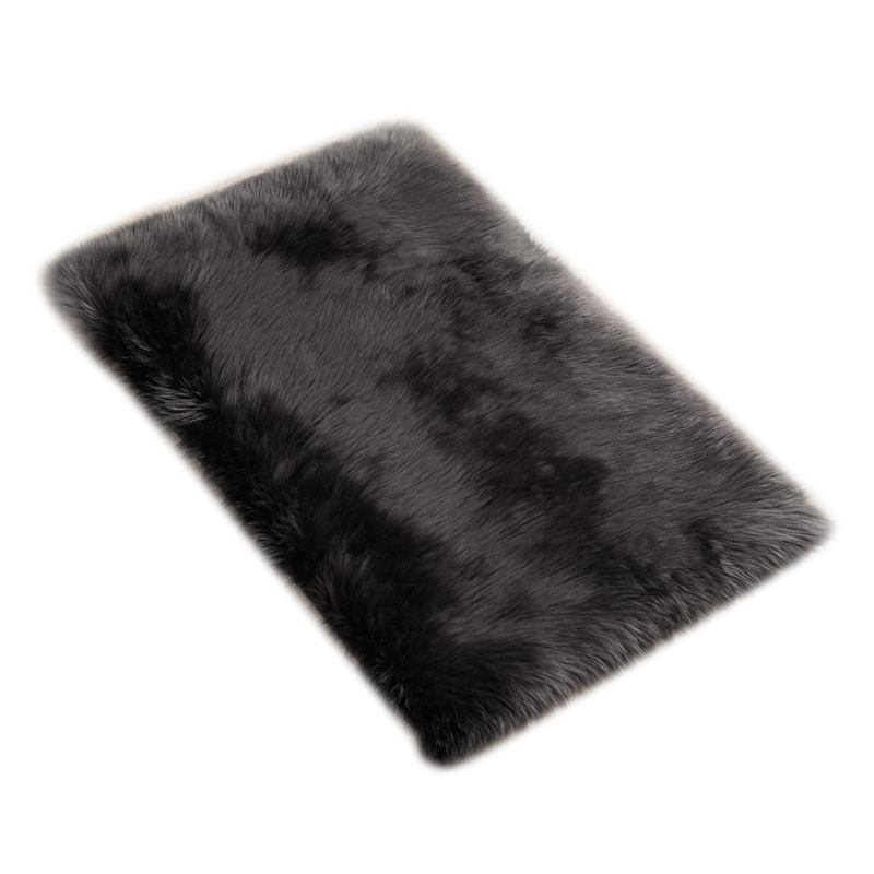 Nordicins sala de estar alfombra dormitorio adornos cama cama habitación de niña mesa de té negro red cama debajo de alfombra de peluche