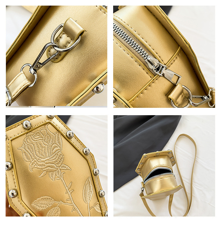 Borsa a tracolla da donna a forma di bara stile gotico nero_voghion.com