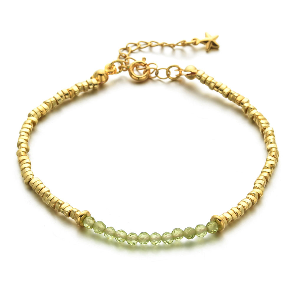 Daily Occasion Ethnic Style Color Block Natural Stone Beaded Plating Bracelets