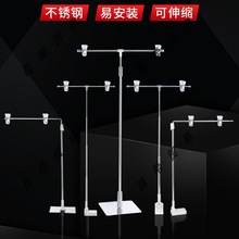 海报架POP展示架KT板广告t型展架立架固定夹不锈钢支架摆摊展示架
