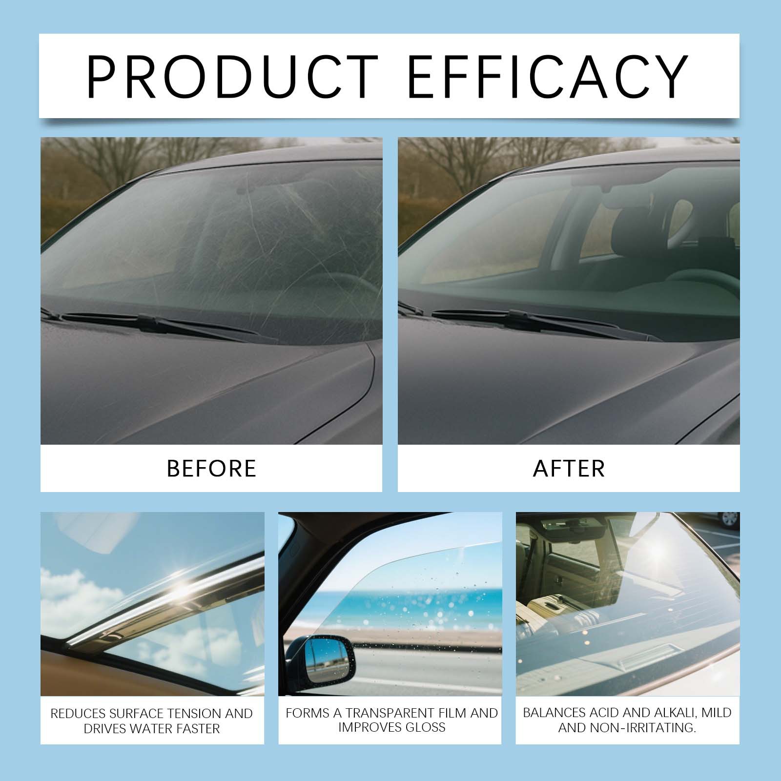Hikmarion Glass Polishing Paste Cleans Glass Oil Film Removes Coating Clear Vision Car Maintenance