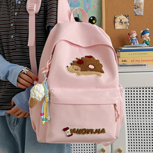 书包女新款日系ins学院风可爱卡通刺猬背包初高中生轻便双肩包