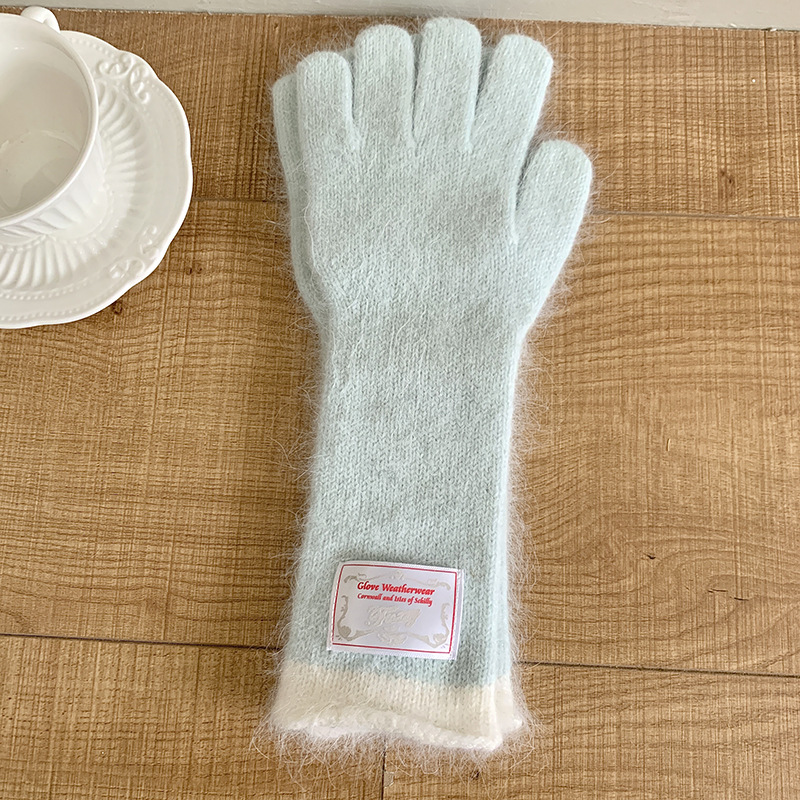 Guantes de ciclismo invierno caliente 2025 nuevo estilo de todo tipo grueso alargado glutinoso suave pantalla táctil guantes de lana al por mayor