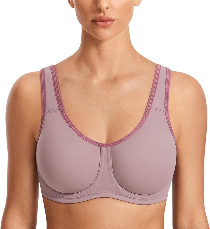 Syrokan Women's Max Control Underwire Sports Bra High Impact Plus Size Adjustable Syrokan Women's Max Control Underwire Sports Bra High Impact Plus Size Adjustable