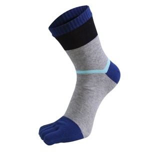 New men's five-finger socks autumn and winter cotton leisure sports mid-tube toe socks sweat-absorbent warm factory direct sales