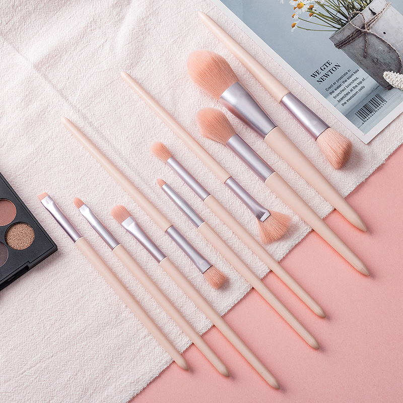 Nuevo puente Rosa 10 anti-lana maquillaje cubierta refrescar mano práctico cepillo conjunto en stock al por mayor