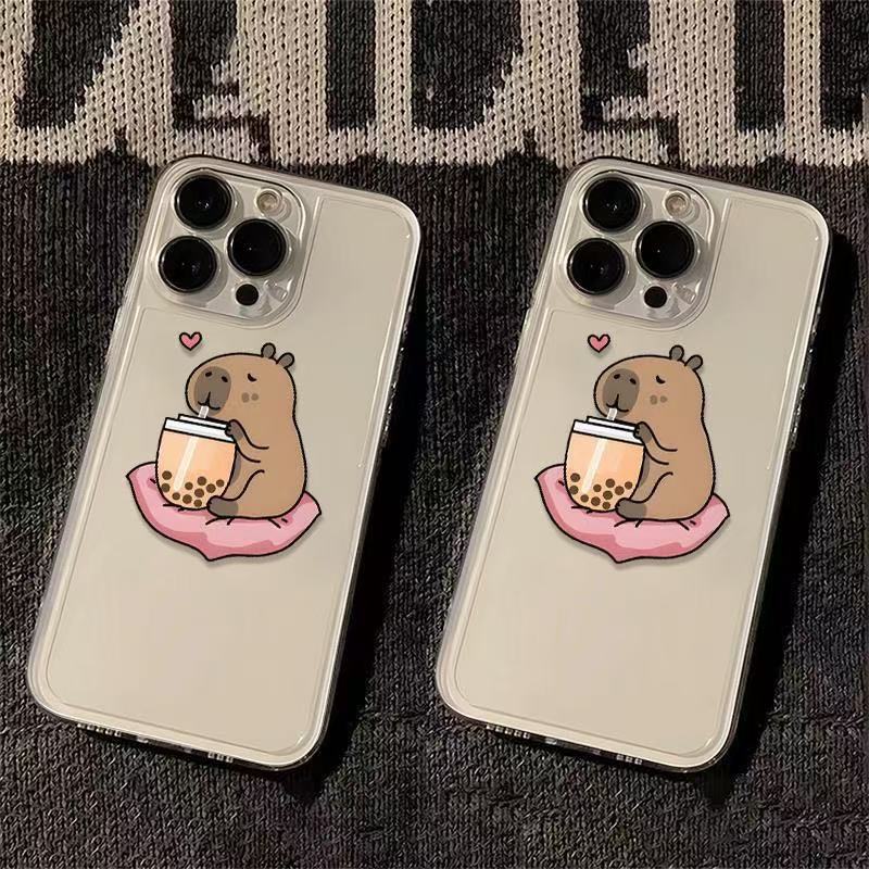 Nueva personalidad aplicable iphone16promax funda para teléfono móvil transparente Apple 15 anti-caída 14pro Japón y Corea 13/12