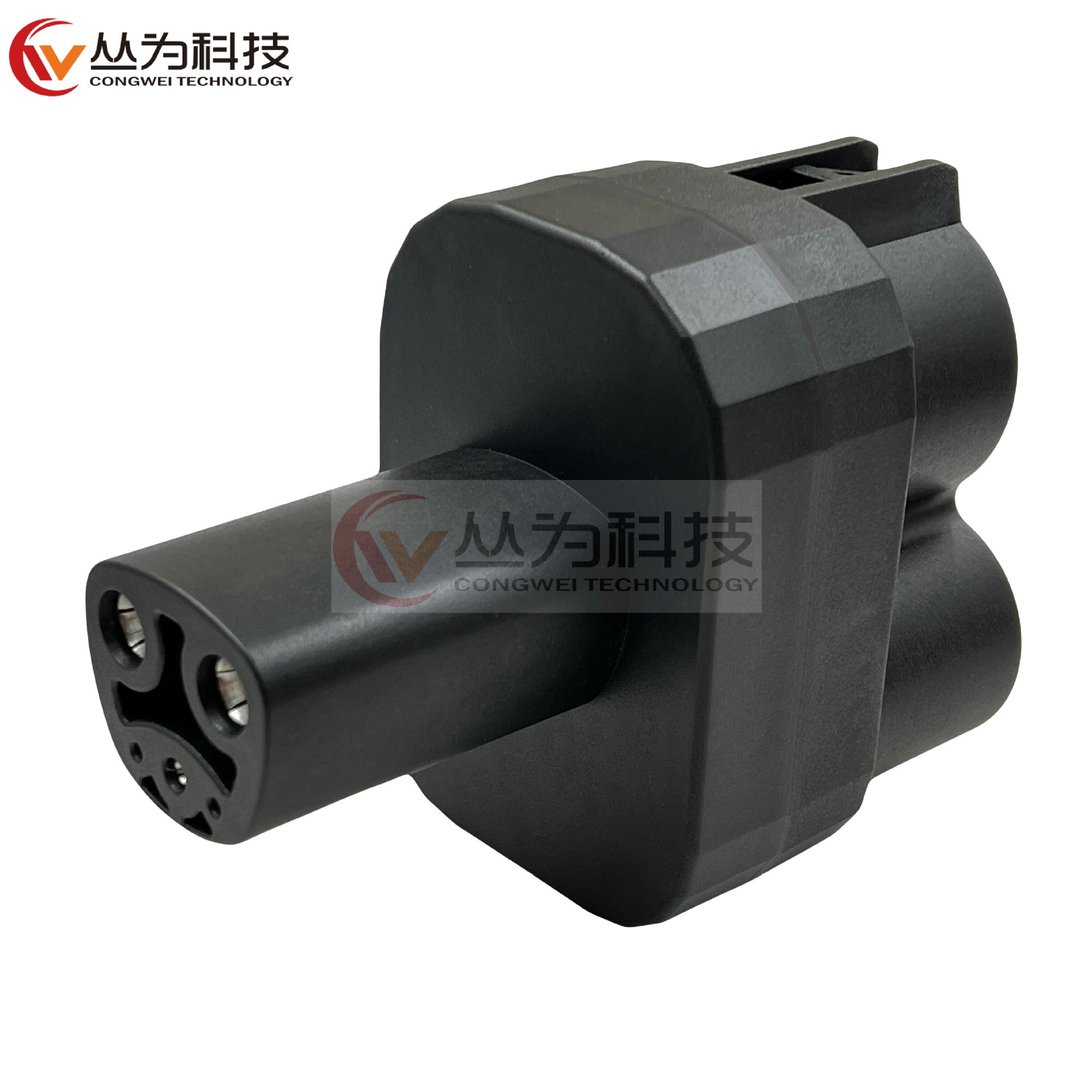 美标J1772转特斯拉充电转换器ccs1转Tesla直流充电枪转换头