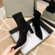 2023 Summer Short Boots Women's Online Popular Thin Boots Pointed Thick Heel Super High Heel Sexy Suede Stretch Boots Women's Boots