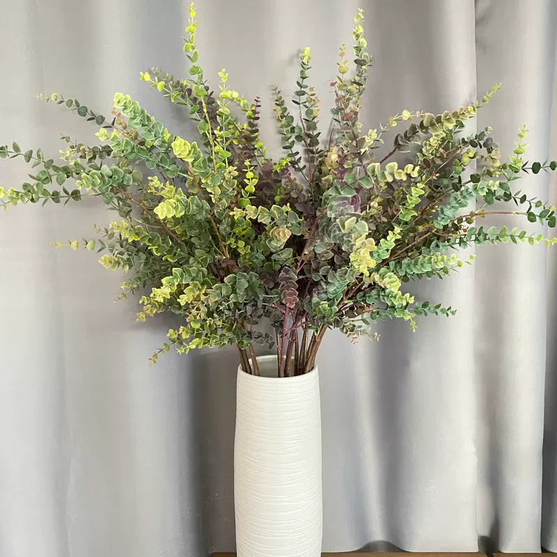 仿真复古尤加利婚庆布景路引插花家居装饰餐桌插花仿真花装饰绿植