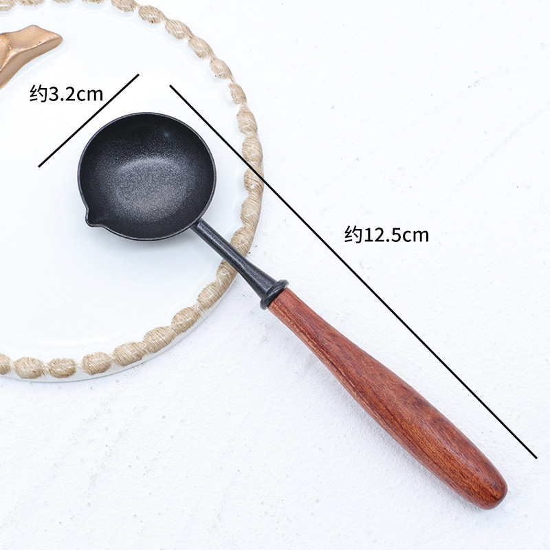 Pintura al fuego cuchara antiadherente sello de pintura al fuego cera de fusión cuchara antiadherente limpieza fácil con horno de fusión herramienta de uso cuchara antiadherente