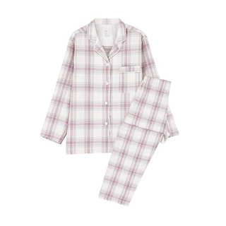【13%专票】良品无侧缝全棉法兰绒 無印亦有磨毛睡衣家居服套装
