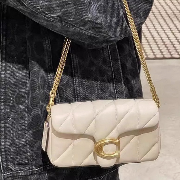 Coco C 新しい菱形キルティングタビーストライプスモールフレグランスチェーンボーエンバッグ脇の下ショルダークロスボディレディースバッグ|undefined