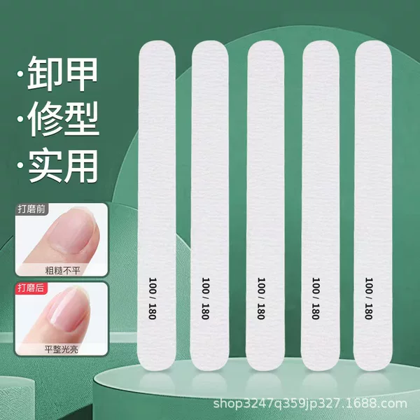 Customized Wholesale Round Double-Sided Nail Rubbing Strip 100*180 Shaping and Polishing Strip