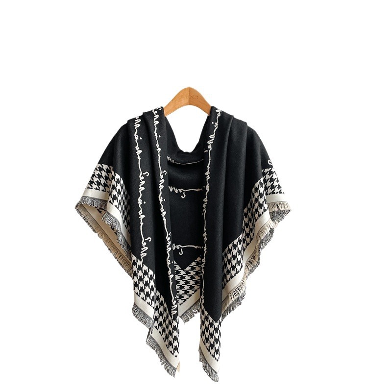 Autunno e inverno nuovo semplice ispessito imitazione cashmere scialle donna versione coreana versatile studente coppia caldo_voghion.com