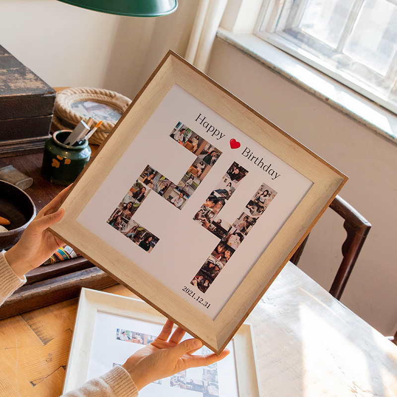 DIY Age Digital Photo Frame for Girlfriend Gift for Girlfriend Couple's Birthday Tanabata Resin Photo Frame