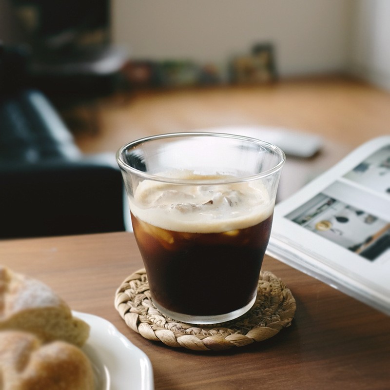 High borosilicate transparent heat-resistant glass ins wind coffee…
