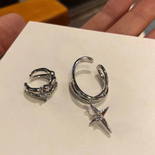 European and American cold air -winded ear bone clip personalized ear clip women without ear pierced ins, niche design sense high -level sensor earrings
