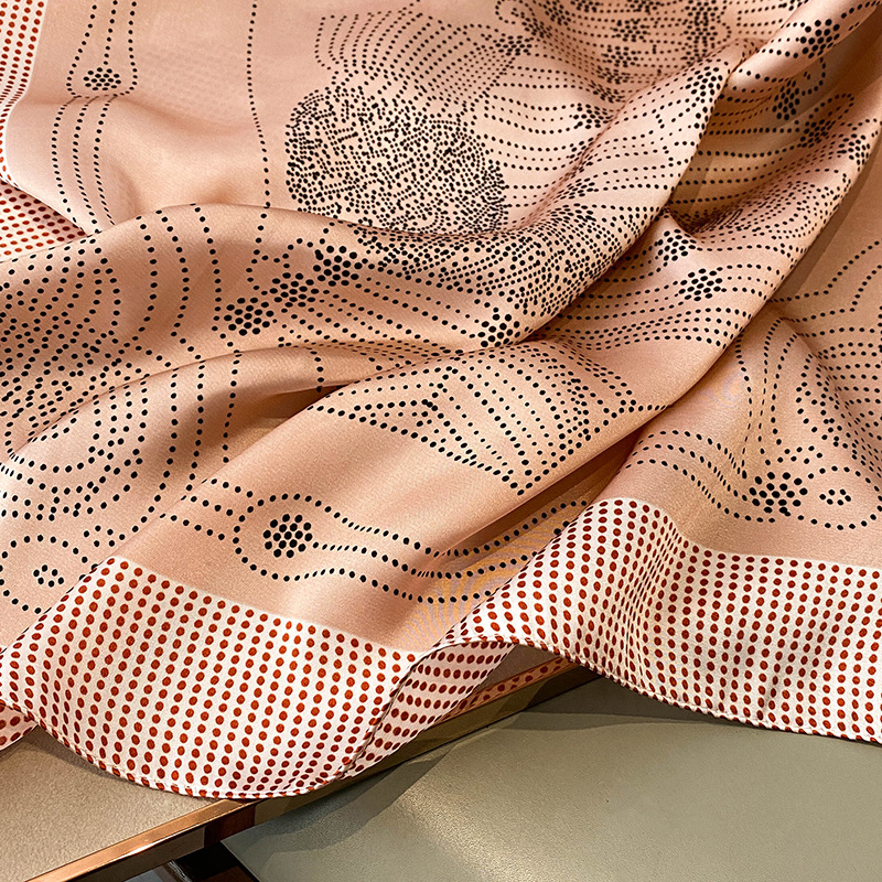 Daily Occasion Women'S Fashion Korean Style Printing Bag Polka Dots Satin Silk Scarf