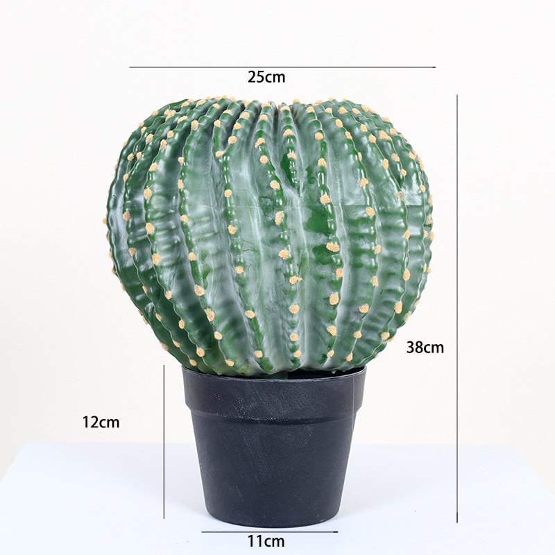 Simulación nórdica Planta verde Pilar de hadas Cactus grande piso interior sala de estar ropa tienda decoración de ventana