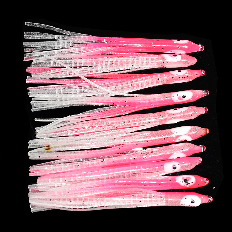 10 Pin sello luminoso cebo calamar multi-Barba cebo biónico Luya cebo de Pesca de Mar cebo suave cebo falso cebo de pesca