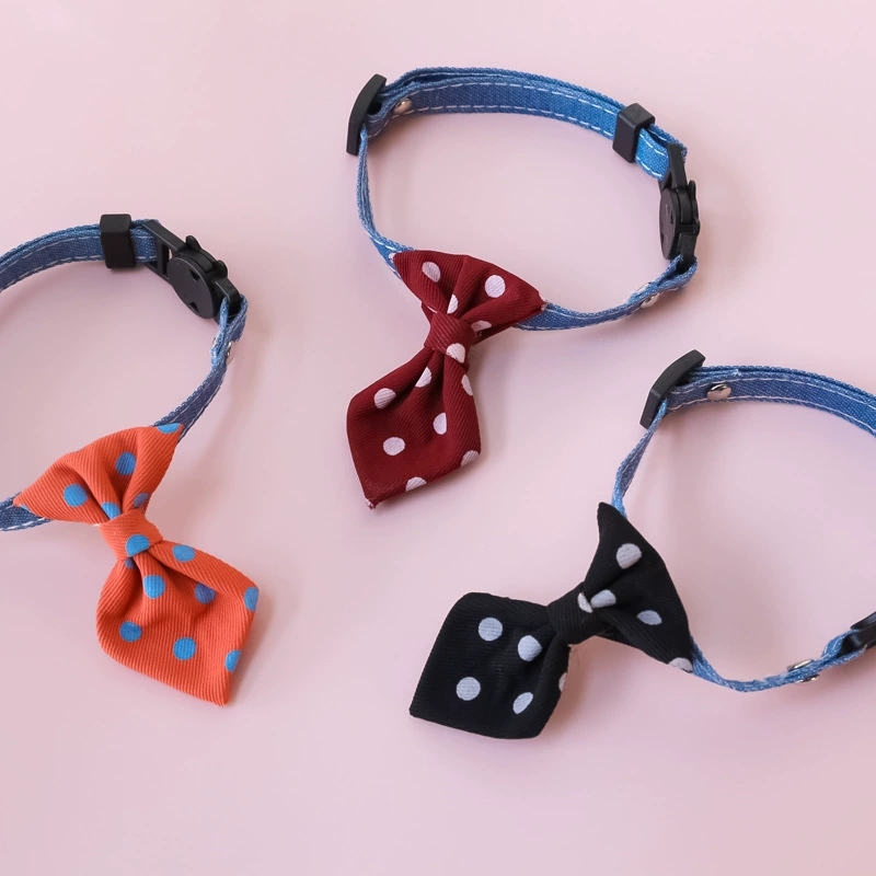 Специальные цены трансграничные амазонские питомцы ошейник кошка собака колокольчик безопасности джентльмен галстук в британском стиле свадьба в горошек