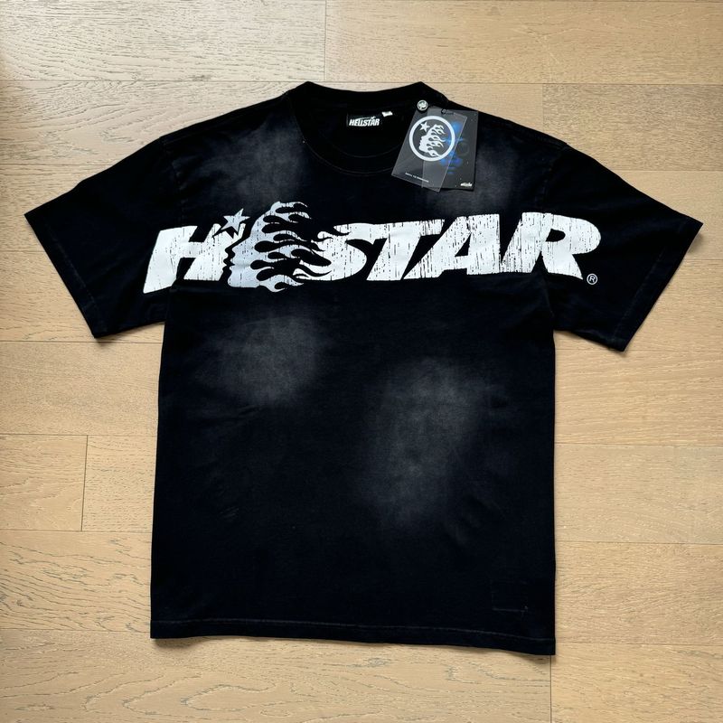 新型美潮Hの星シリーズプリント双紗純綿カジュアル男女夏カジュアルゆったり半袖tシャツ|undefined