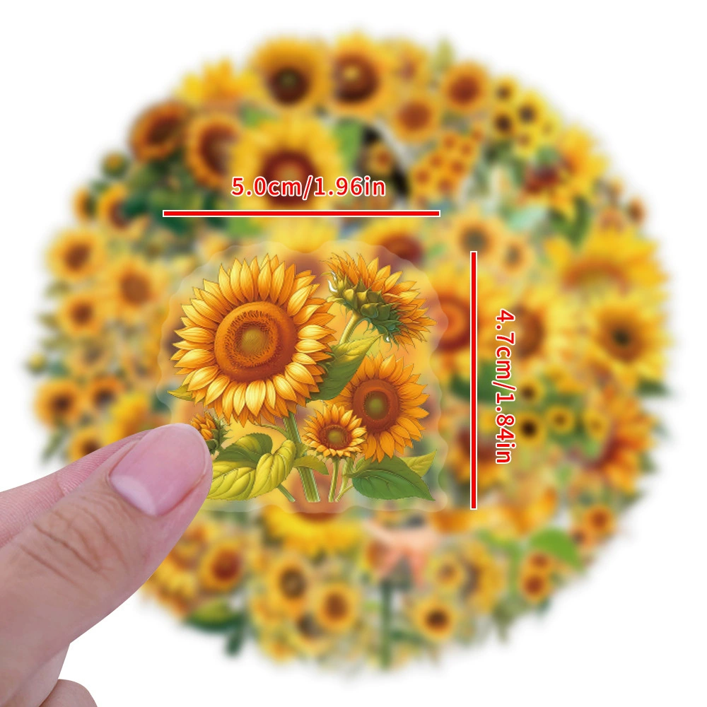 Transparent suitcase with sunflower extract, scooter, sticker, new collection, wholesale