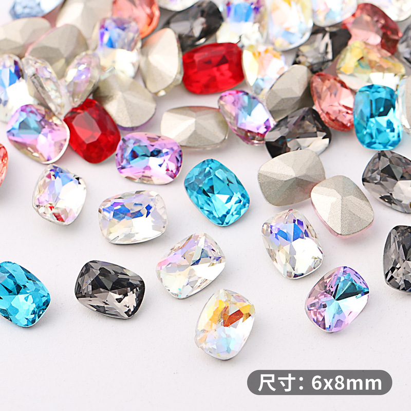 6X8Mm Super Shiny Pillow-Shaped Rhinestones, Trendy Pillow-Shaped Pointed-Back Rhinestones, Hot Girl Style Crystal Glass Stacked Rhinestones, Nail Rhinestones 6X8Mm Super Shiny Pillow-Shaped Rhinestones, Trendy Pillow-Shaped Pointed-Back Rhinestones, Hot Girl Style Crystal Glass Stacked Rhinestones, Nail Rhinestones