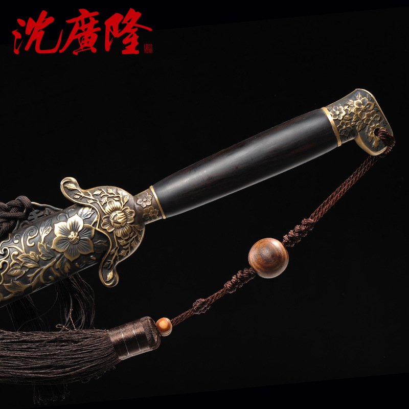 永福太极剑 花纹钢 按身高配 龙泉太极剑 龙泉沈广隆宝剑 未开刃